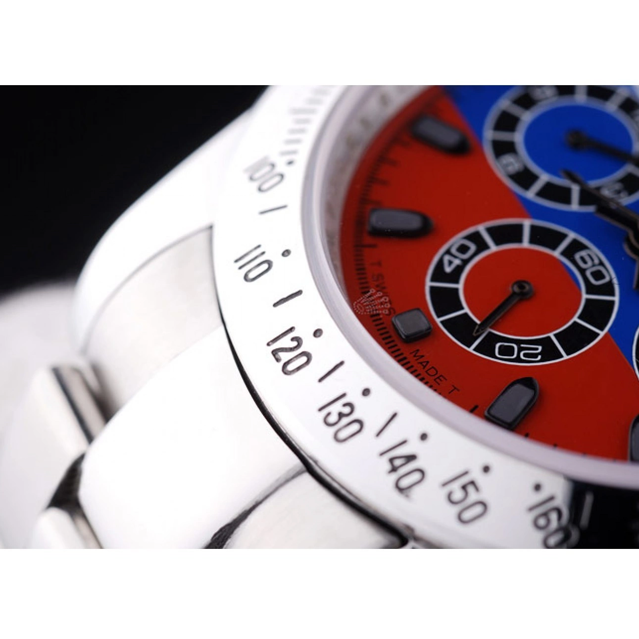 Aaa replica watch Bracelet Cosmograph 7473 Silver Flag Rolex Daytona Russian Dial 0722